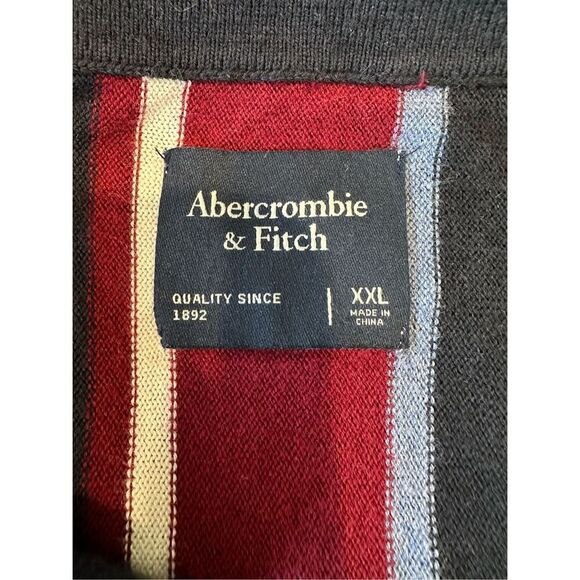 Abercrombie & Fitch Striped Red and Navy Polo Size XXL - Picture 5 of 6